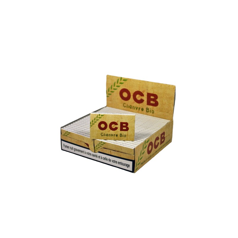 OCB courtes doubles chanvre BIO 1 boite de 25 carnets de 100 feuilles à rouler 